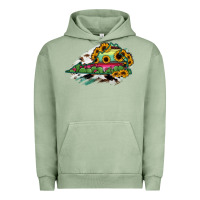 Pigment Oil Green Virginia State Map Urban Hoodie - RanaPortraitStore