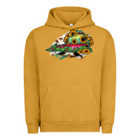Pigment Peanut Butter Virginia State Map Urban Hoodie - RanaPortraitStore