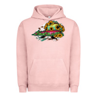 Pigment Salmon Virginia State Map Urban Hoodie - RanaPortraitStore