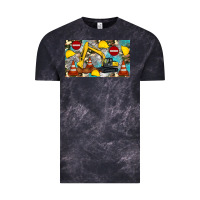 Cloud Black excavator sippy Vintage Tee - Artiststas