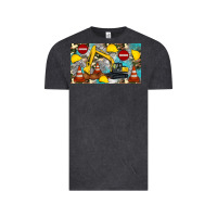 Vintage Black excavator sippy Vintage Tee - Artiststas