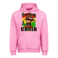 Fuchsia Pink Breaking every chain juneteenth Urban Hoodie - Zillion Design Studio