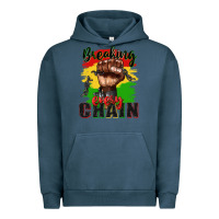 Pigment Midnight Navy Breaking every chain juneteenth Urban Hoodie - Zillion Design Studio