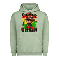 Pigment Oil Green Breaking every chain juneteenth Urban Hoodie - Zillion Design Studio