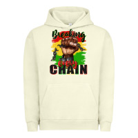 Pigment Pistachio Breaking every chain juneteenth Urban Hoodie - Zillion Design Studio