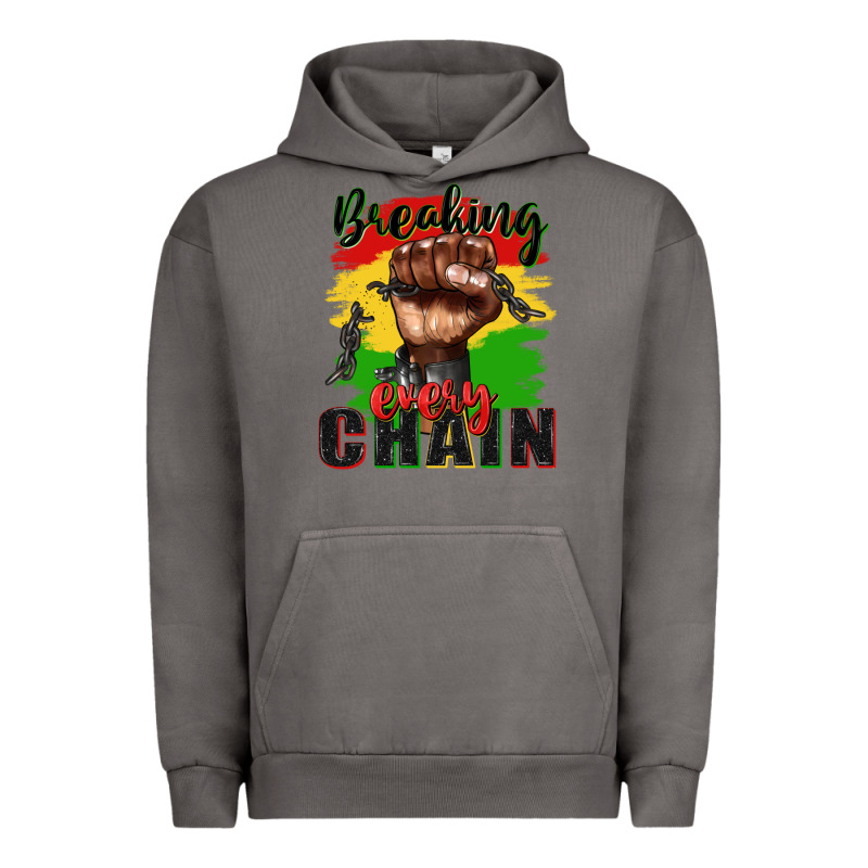 Breaking Every Chain Juneteenth Urban Hoodie by Zillion Design Studio | Teevron