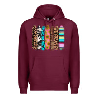 Burgundy Western brushstrokes Premium Hoodie - CTS Tumbler Store