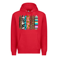 Red Western brushstrokes Premium Hoodie - CTS Tumbler Store
