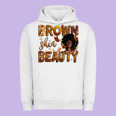 Brown Skin Beauty Urban Hoodie Designed By Zillion Design Studio