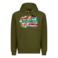 Army Green small business mama Premium Hoodie - Zillion Design Studio