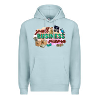 Blue Mist small business mama Premium Hoodie - Zillion Design Studio