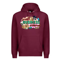Burgundy small business mama Premium Hoodie - Zillion Design Studio