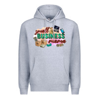 Heather Grey small business mama Premium Hoodie - Zillion Design Studio