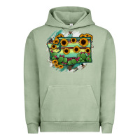 Pigment Oil Green washingTon State Map Urban Hoodie - RanaPortraitStore