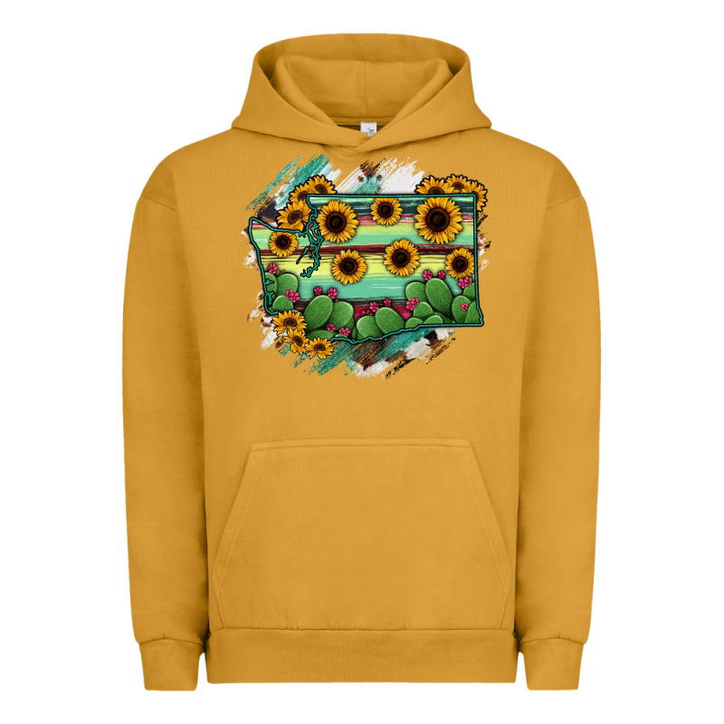 Washington State Map Urban Hoodie by RanaPortraitStore | Teevron