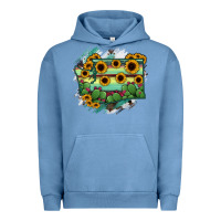 Pigment Pebble Blue washingTon State Map Urban Hoodie - RanaPortraitStore