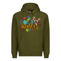 Army Green social worker Premium Hoodie - Zillion Design Studio