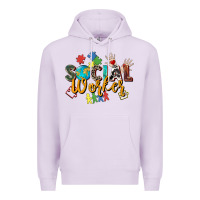 Lilac social worker Premium Hoodie - Zillion Design Studio