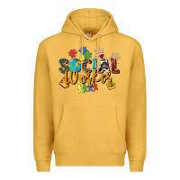 Mustard social worker Premium Hoodie - Zillion Design Studio