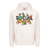 Pale Pink social worker Premium Hoodie - Zillion Design Studio