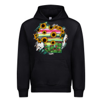 Black Wisconsin State Map Urban Hoodie - RanaPortraitStore