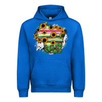 Cobalt Wisconsin State Map Urban Hoodie - RanaPortraitStore