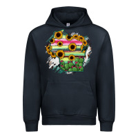 Navy Wisconsin State Map Urban Hoodie - RanaPortraitStore