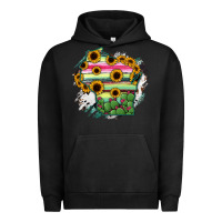 Pigment Black Wisconsin State Map Urban Hoodie - RanaPortraitStore