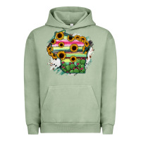 Pigment Oil Green Wisconsin State Map Urban Hoodie - RanaPortraitStore