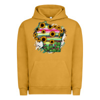 Pigment Peanut Butter Wisconsin State Map Urban Hoodie - RanaPortraitStore