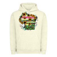 Pigment Pistachio Wisconsin State Map Urban Hoodie - RanaPortraitStore