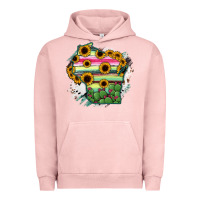 Pigment Salmon Wisconsin State Map Urban Hoodie - RanaPortraitStore
