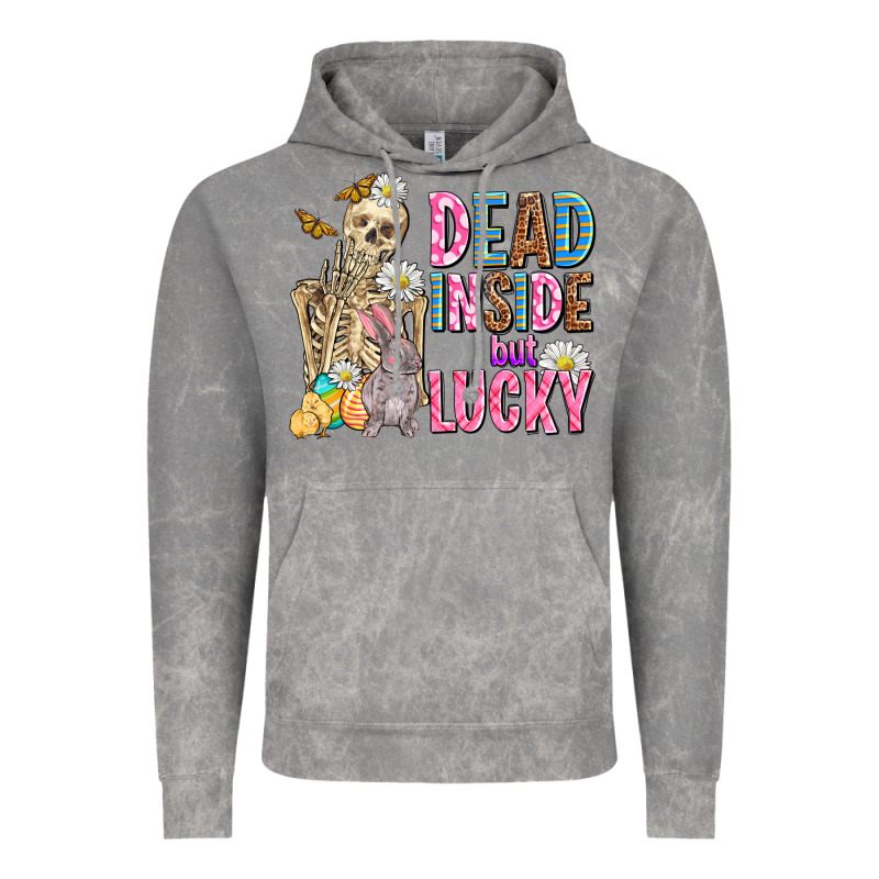 Easter Dead Inside But Lucky  With Skeleton Vintage Hoodie by AdoDesignShop | Teevron