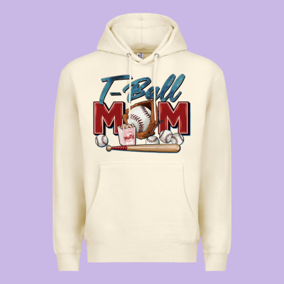 T Ball Mom Premium Hoodie Designed By Zillion Design Studio