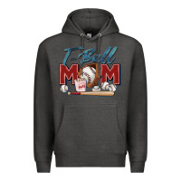 Charcoal Heather t ball mom Premium Hoodie - Zillion Design Studio