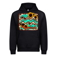 Black aquarius turquoise cowhide Urban Hoodie - RanaPortraitStore
