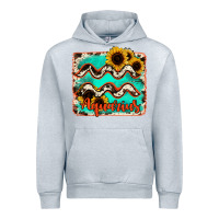 Heather Grey aquarius turquoise cowhide Urban Hoodie - RanaPortraitStore