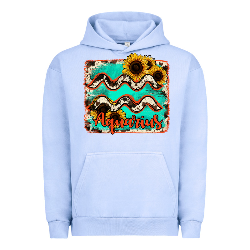 Aquarius Turquoise Cowhide Urban Hoodie by RanaPortraitStore | Teevron