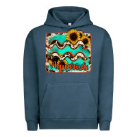 Pigment Midnight Navy aquarius turquoise cowhide Urban Hoodie - RanaPortraitStore