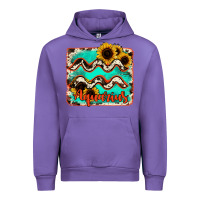 Tulip aquarius turquoise cowhide Urban Hoodie - RanaPortraitStore