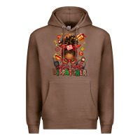 Chestnut santa's favorite dispatcher afro messy bun Premium Hoodie - texasbilliewilder