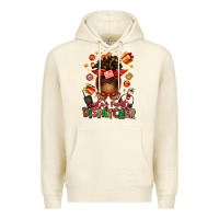 Sandshell santa's favorite dispatcher afro messy bun Premium Hoodie - texasbilliewilder