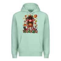 Seafoam santa's favorite dispatcher afro messy bun Premium Hoodie - texasbilliewilder