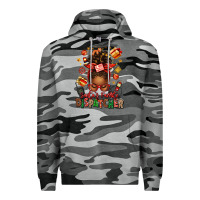 Slate Camo santa's favorite dispatcher afro messy bun Premium Hoodie - texasbilliewilder