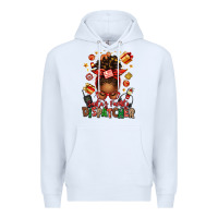 White santa's favorite dispatcher afro messy bun Premium Hoodie - texasbilliewilder