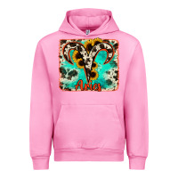 Fuchsia Pink aries turquoise cowhide Urban Hoodie - RanaPortraitStore