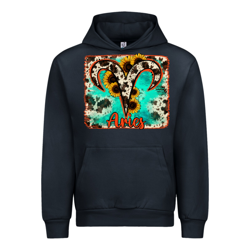 Aries Turquoise Cowhide Urban Hoodie by RanaPortraitStore | Teevron