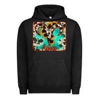 Pigment Black aries turquoise cowhide Urban Hoodie - RanaPortraitStore