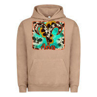 Pigment Burro aries turquoise cowhide Urban Hoodie - RanaPortraitStore