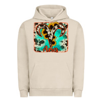 Pigment French Oak aries turquoise cowhide Urban Hoodie - RanaPortraitStore